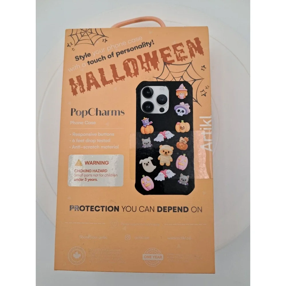 Artiki‎ IPhone 16 Pro Max Case With Halloween Pop Charms